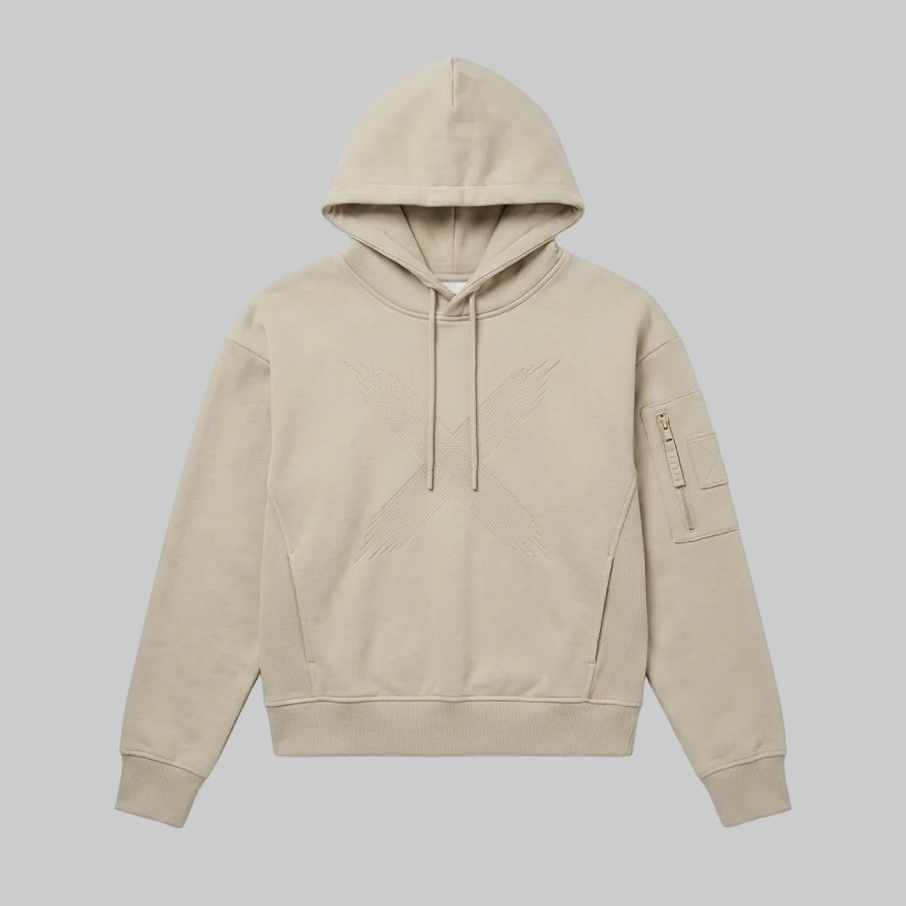 Utility Brush X Hoodie – Beige (Women)