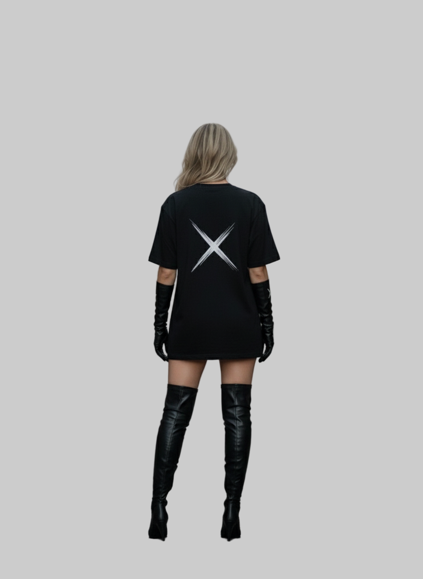 XTRME New York Street Oversized Black Tee