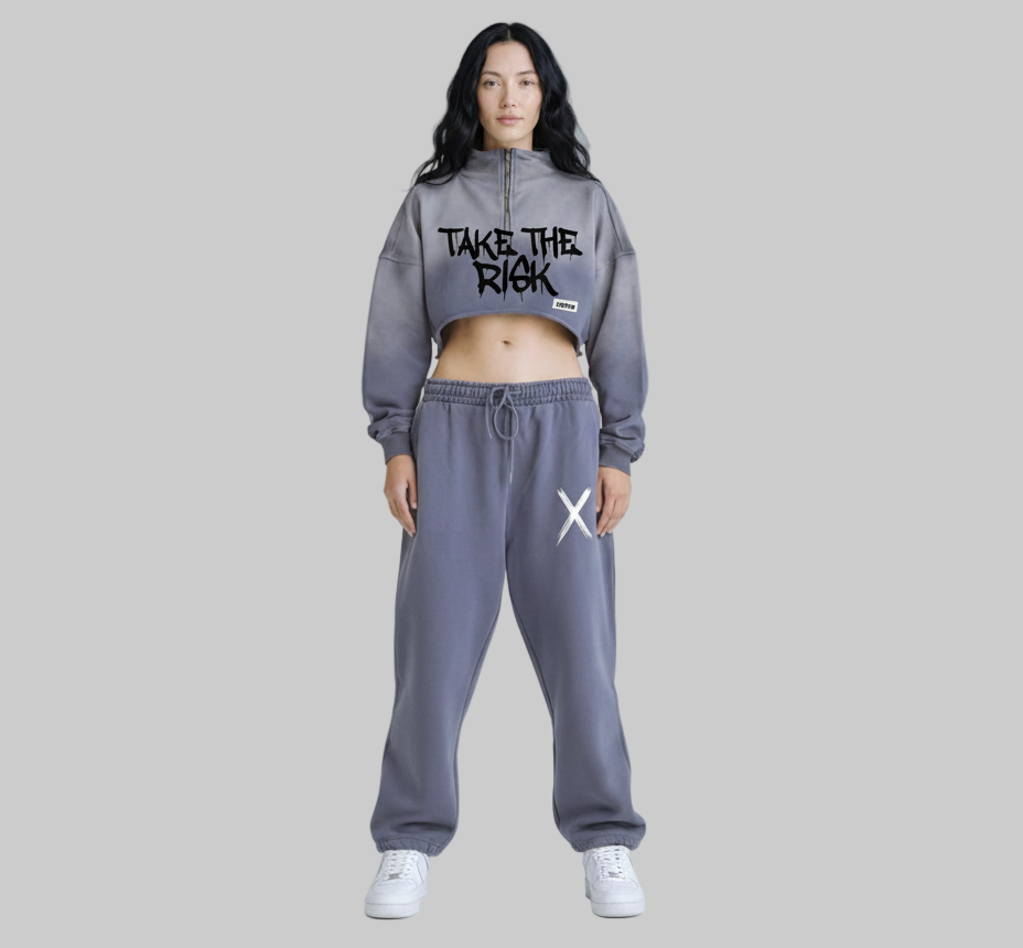 XTRME Grey “Take The Risk” Women’s Tracksuit Set