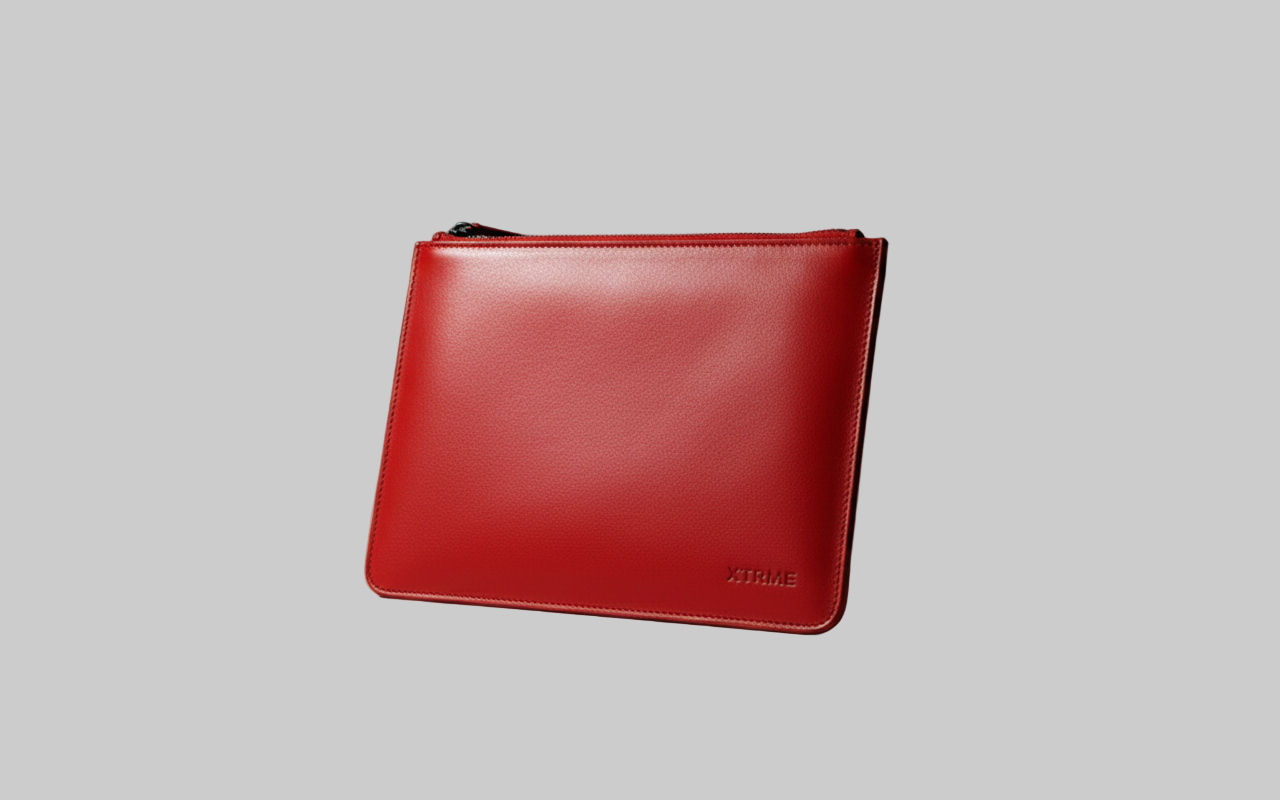 Label Clutch - Burgundy