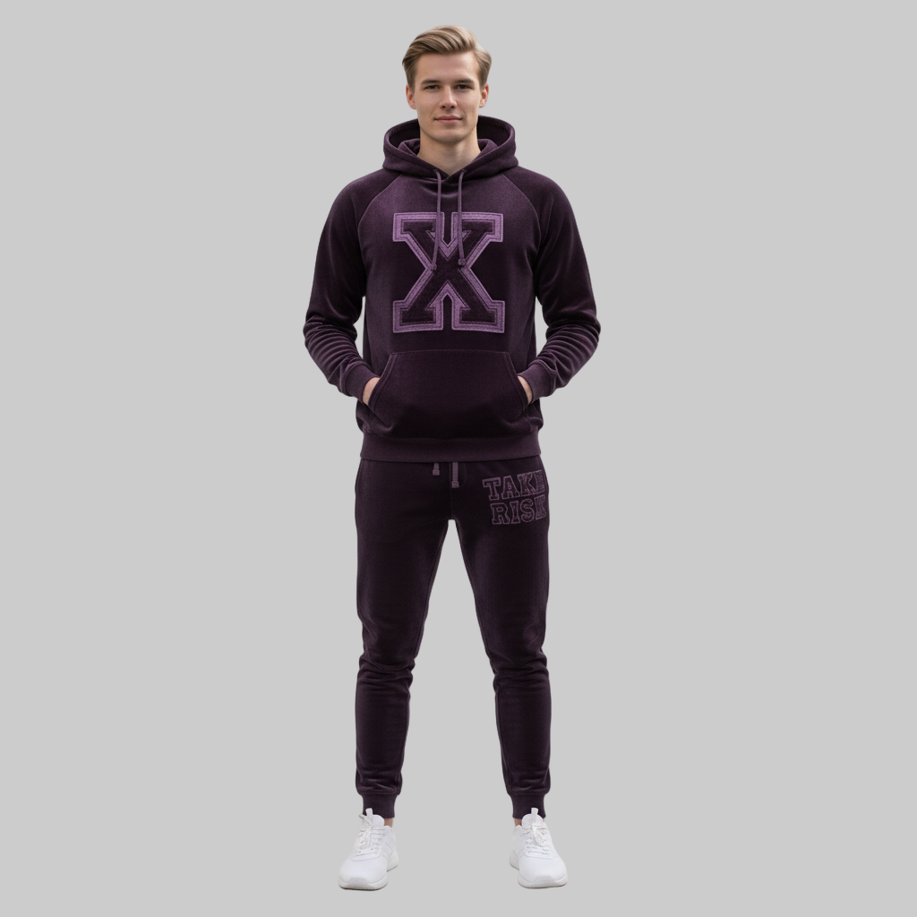 XTRME Dark Purple Velour Set — Men’s Edition
