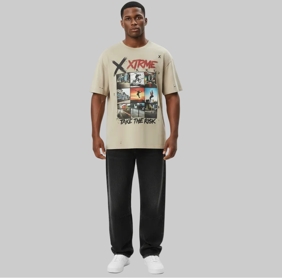 Extreme Sports Collage Tee – White