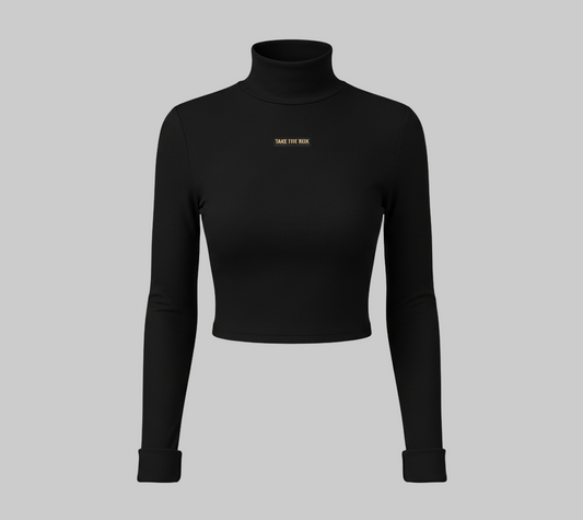 XTRME Take The Risk Black Crop Top