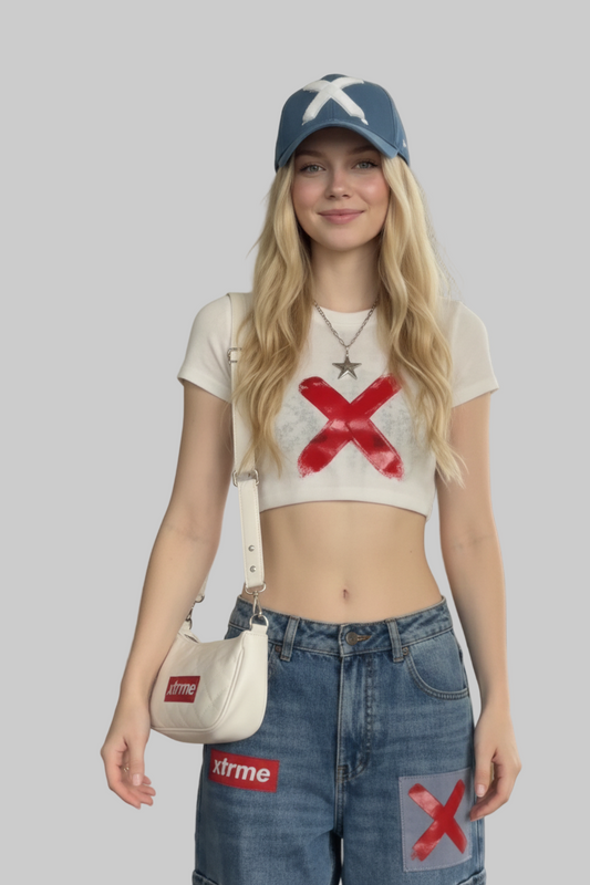 Quilted Baguette Bag - White