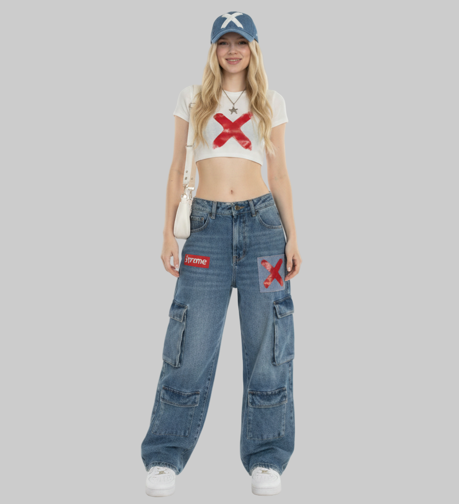 XTRME Red Patch Cargo Denim (Women’s Edition)
