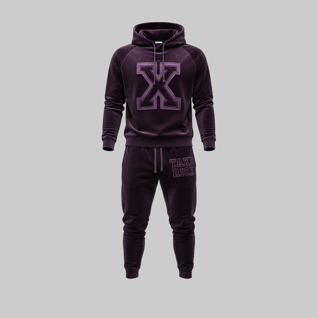 XTRME Dark Purple Velour Set — Men’s Edition