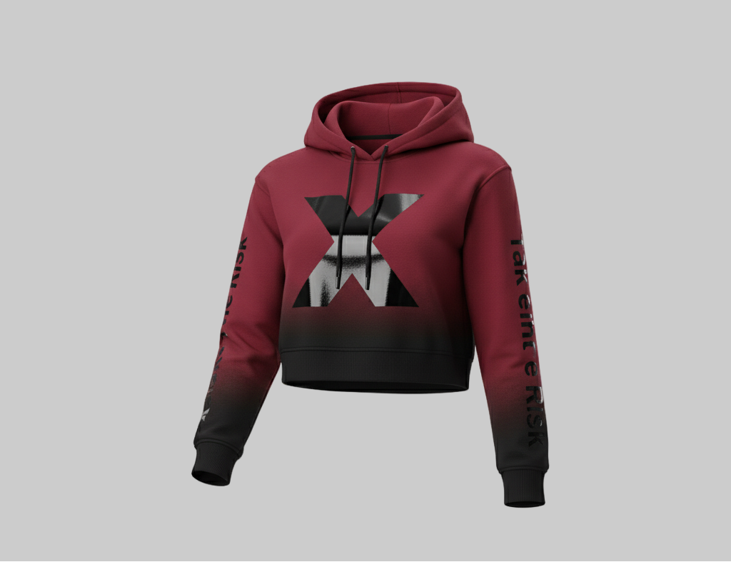 XTRME Shadow Fade Maroon Hoodie — Women’s Edition