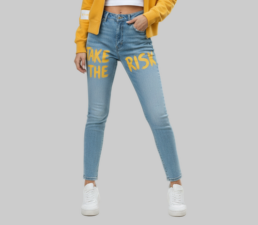 XTRME Light Blue “Take the Risk” Jeans — Women’s Edition