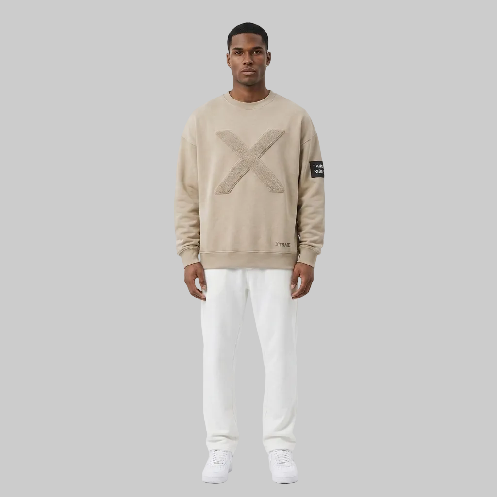 Elevated X Hoodie – Beige (Men)