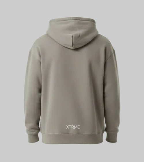 Signature Brushstroke X Hoodie – Light Grey