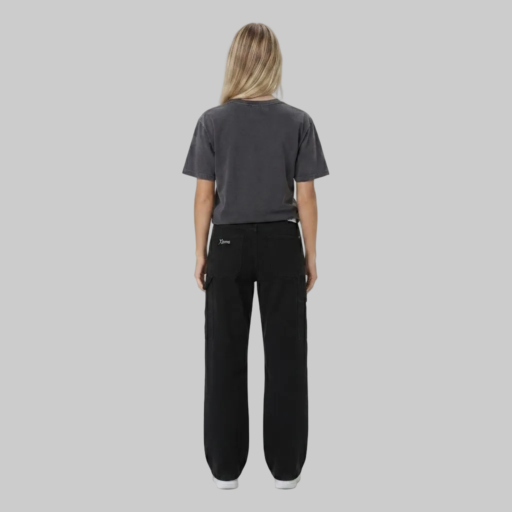 Flared Denim Jeans – Black (Women)