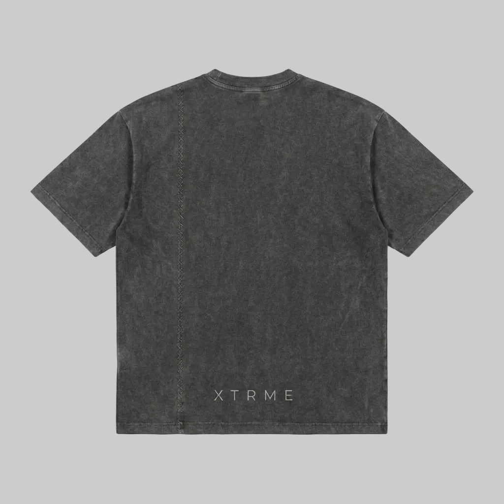 Stitched X T-Shirt – Charcoal Grey (Men)