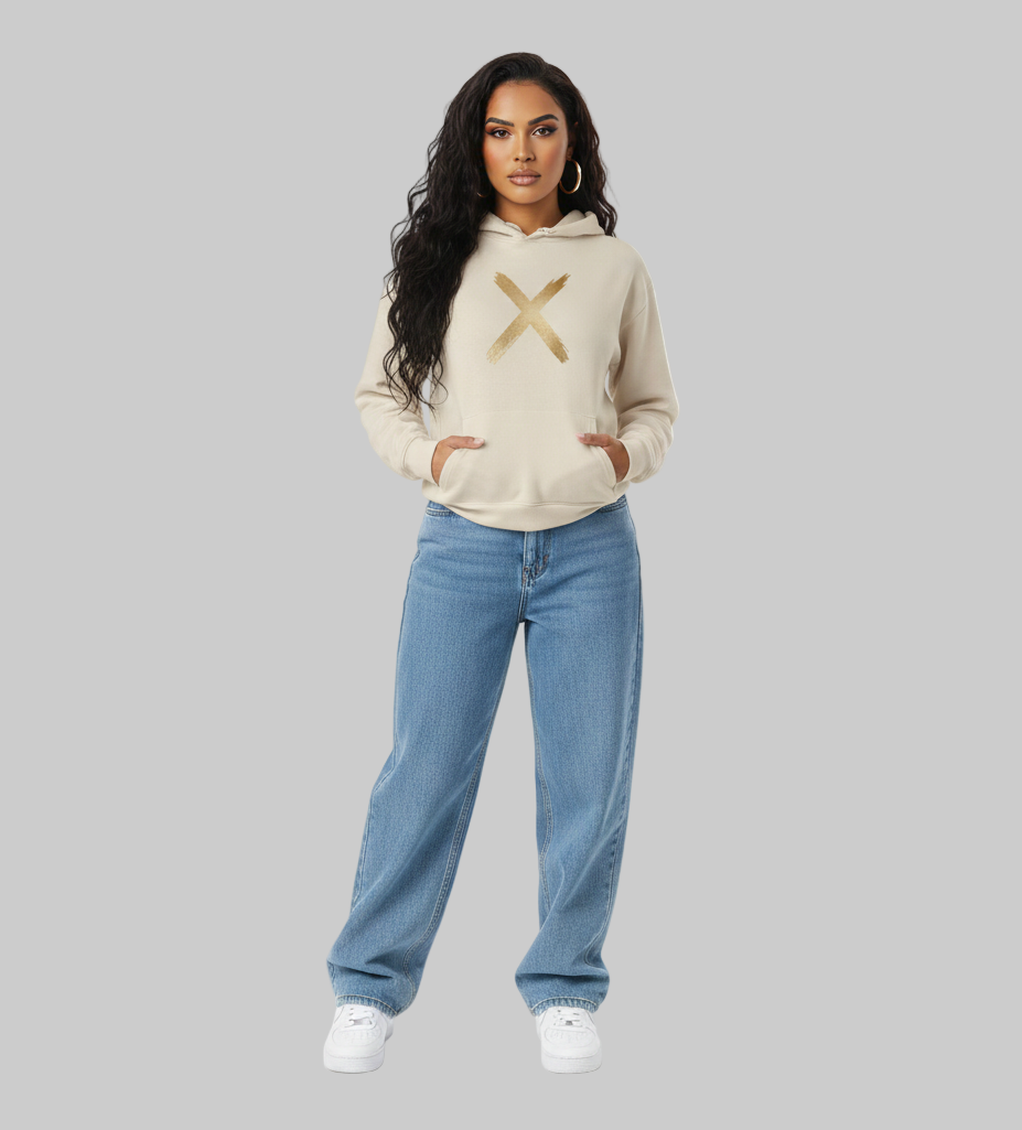 Golden X Hoodie - Beige