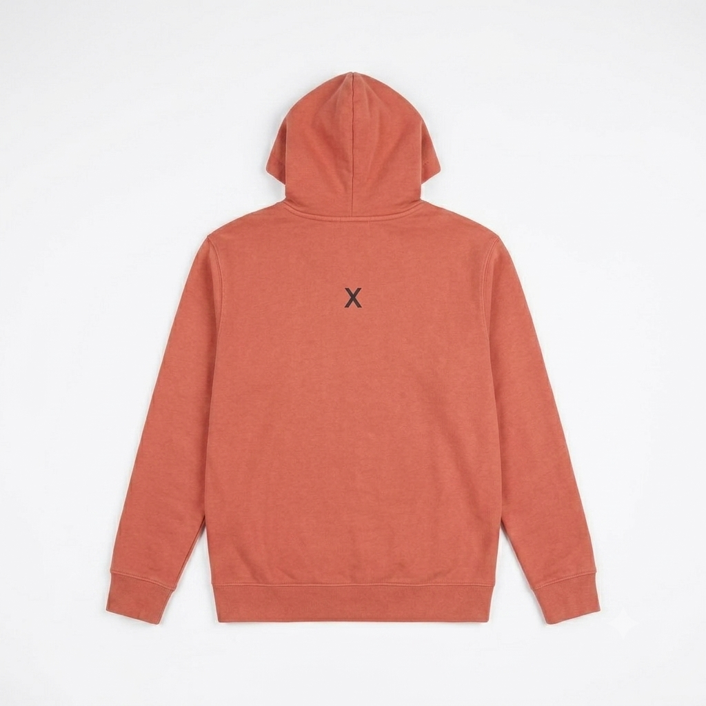 Brush Script Hoodie – Dark Salmon (Men)