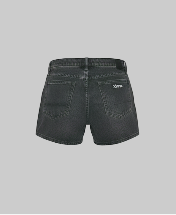 Label Denim Short - Black