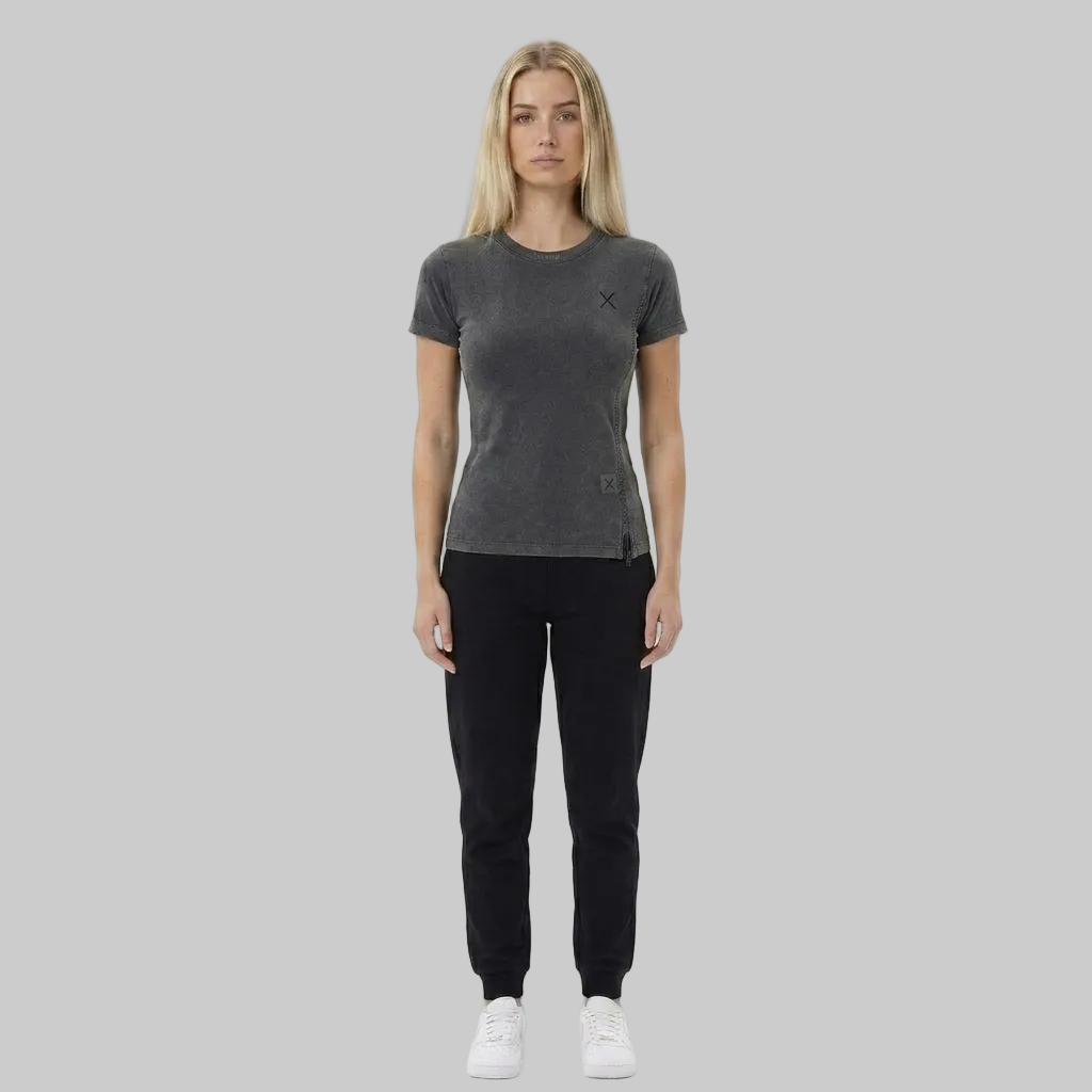 Utility Zip X T-Shirt – Charcoal Grey (Women)