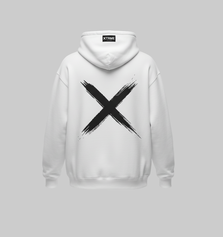 XTRME White Hoodie — “Heart X” Edition