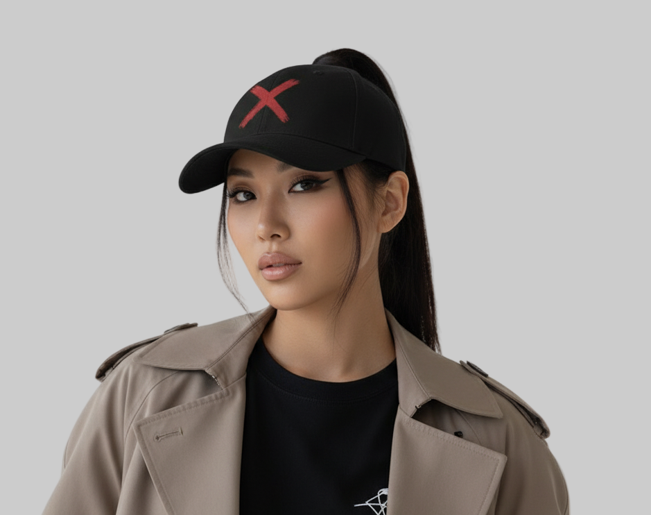 XTRME Red Mark Black Cap