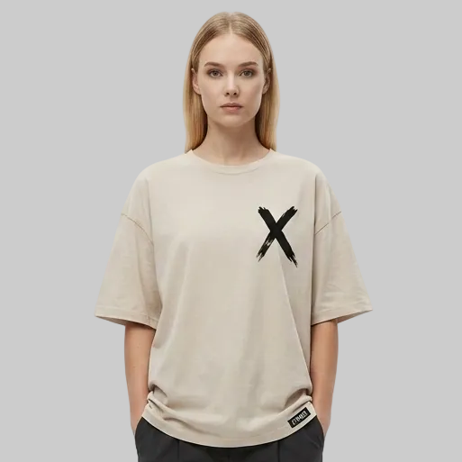 Brush X T-Shirt – Light Caramel