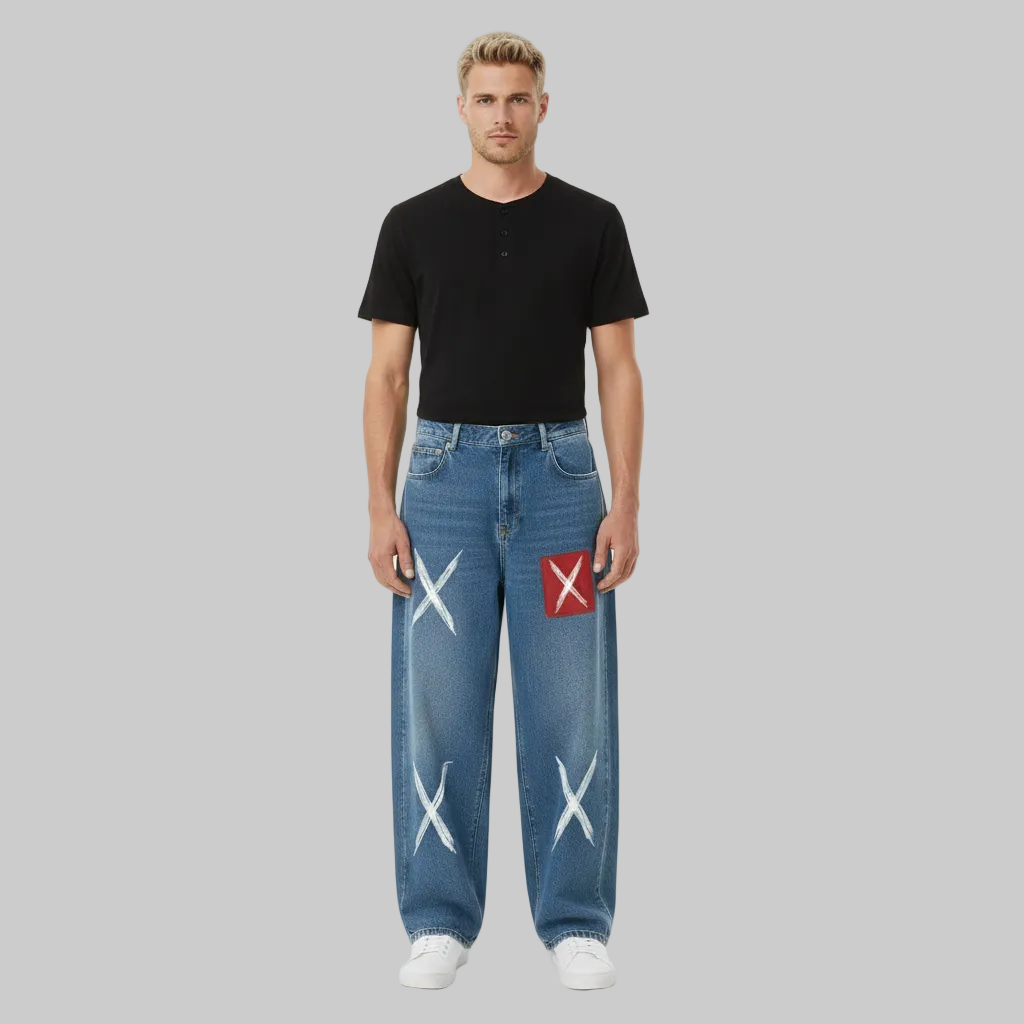 Straight-Leg X Jeans – Blue