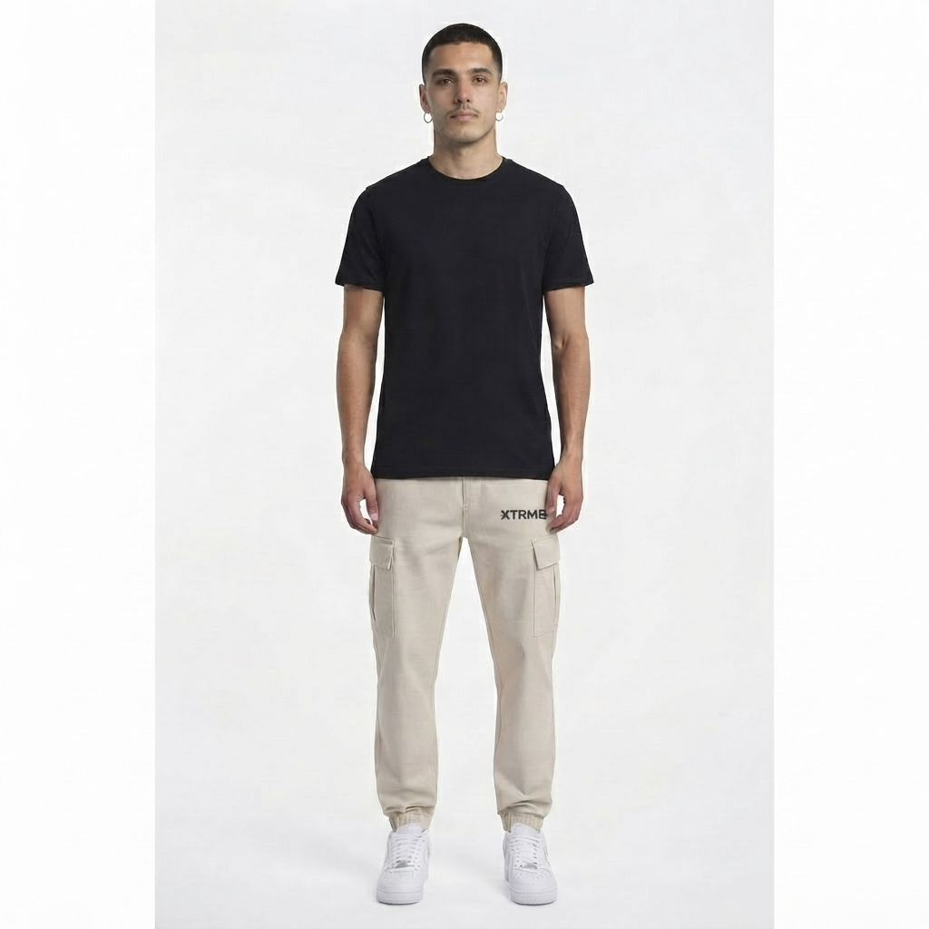 Utility Cargo Pants – Beige (Men)