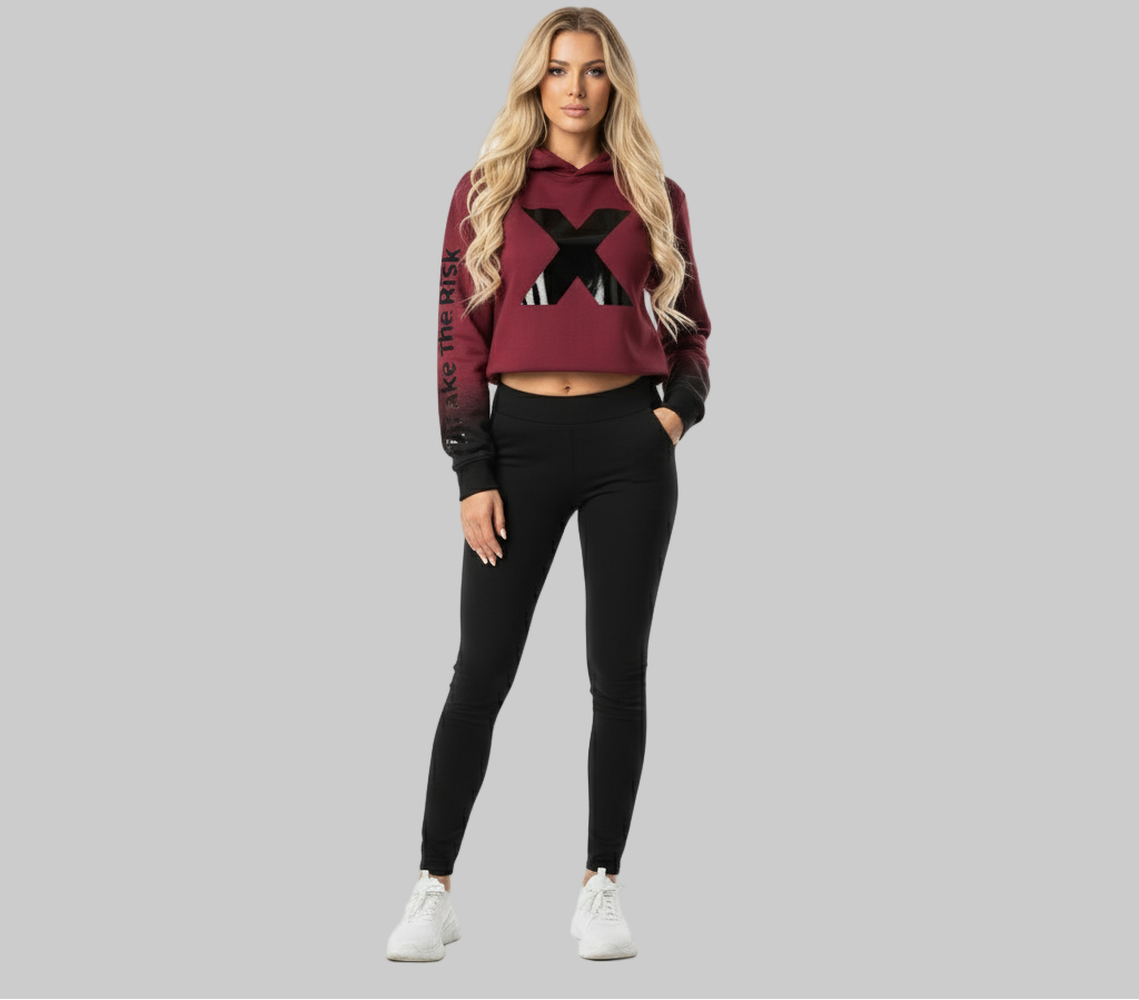 XTRME Shadow Fade Maroon Hoodie — Women’s Edition