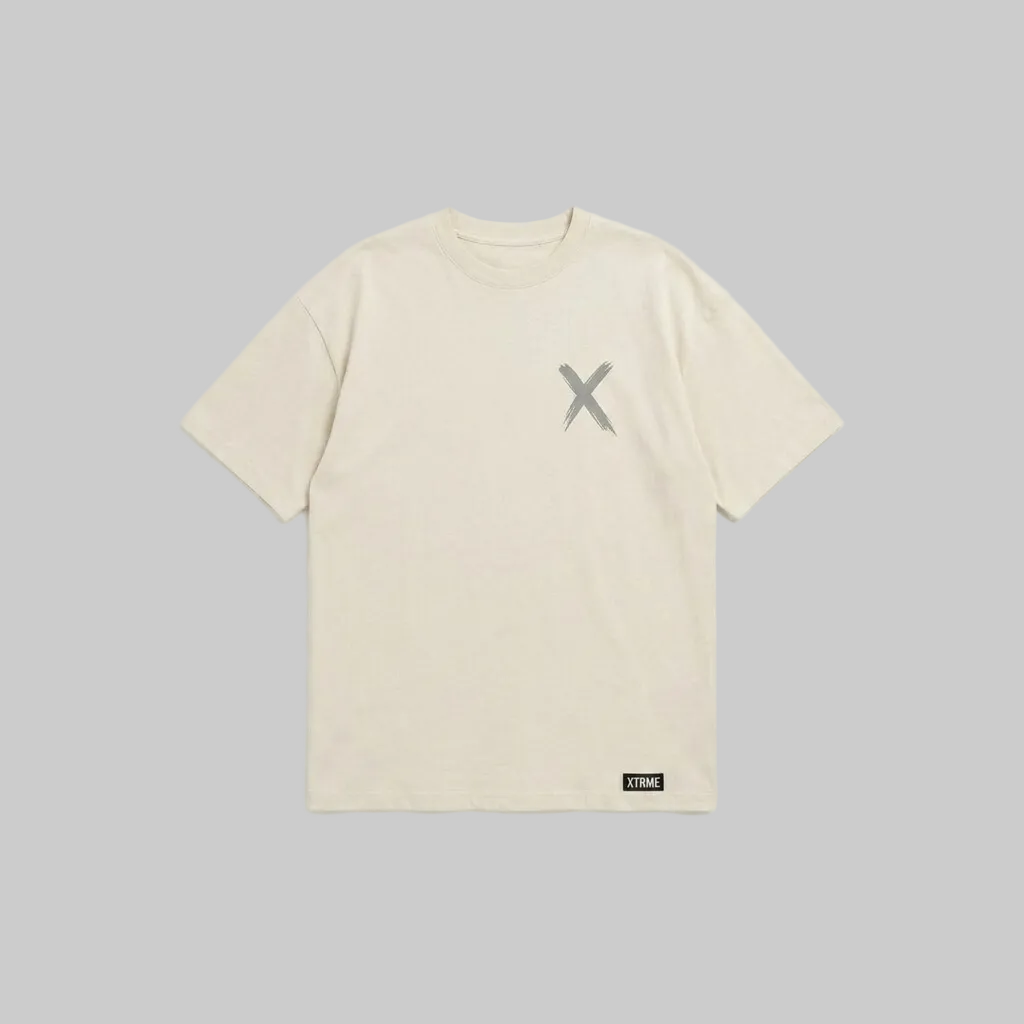 Essential X T-Shirt – Beige Oversized (Women)