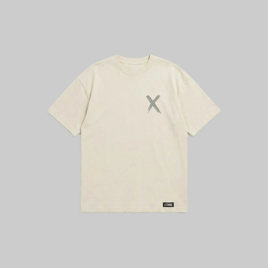 Essential X T-Shirt – Beige Oversized (Women)