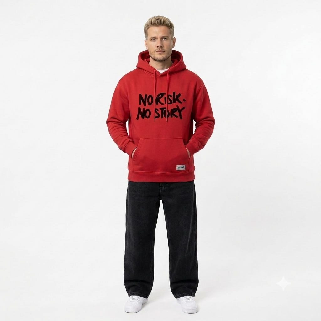 No Risk No Story Hoodie – Red (Men)