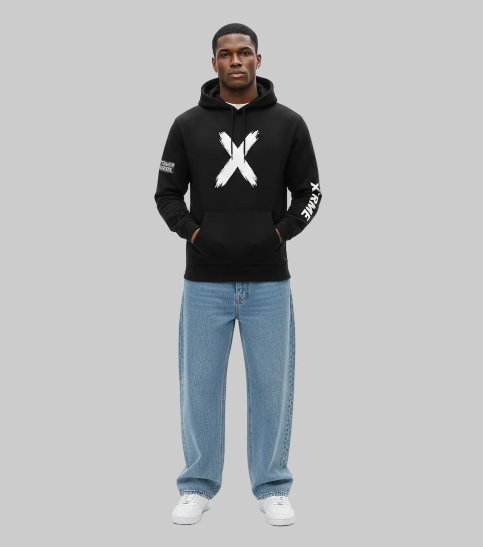 Sleeve Mark Hoodie – Black