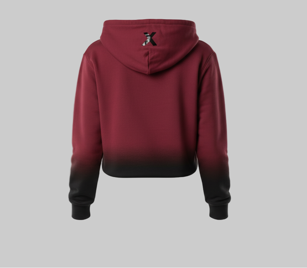 XTRME Shadow Fade Maroon Hoodie — Women’s Edition