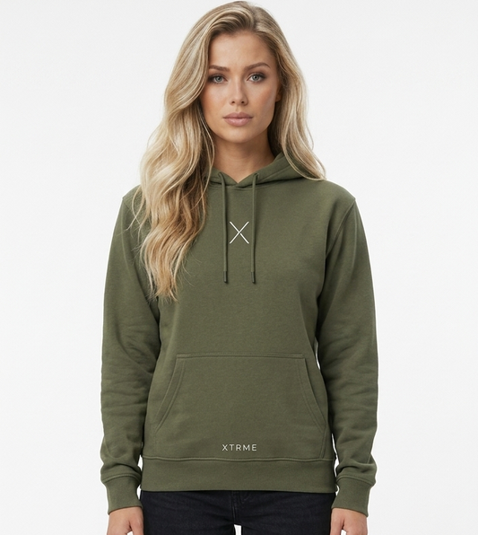 X Essential Hoodie – Military Green