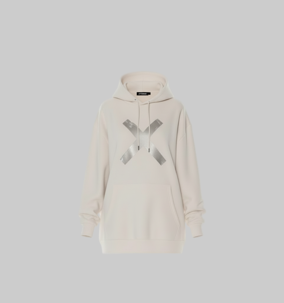 XTRME Silver X Mesh Beige Hoodie – Women’s Edition