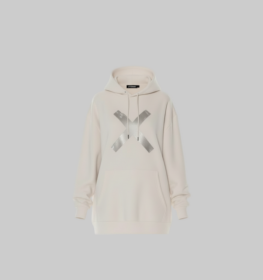 XTRME Silver X Mesh Beige Hoodie – Women’s Edition