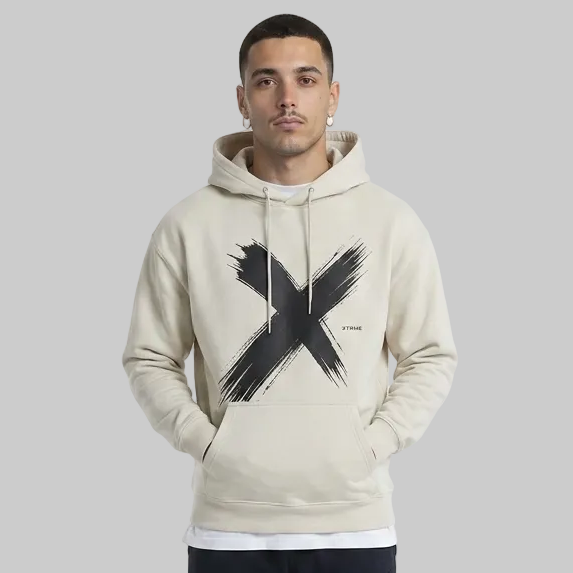Shadow Brush Hoodie – White (Men)