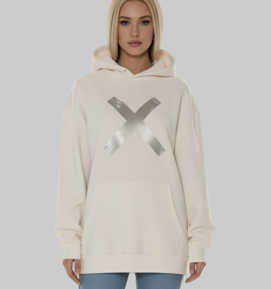XTRME Silver X Mesh Beige Hoodie – Women’s Edition