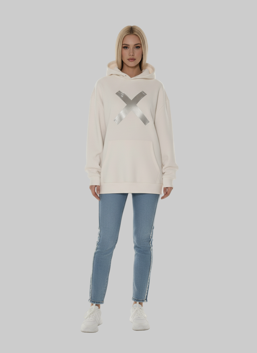 XTRME Silver X Mesh Beige Hoodie – Women’s Edition