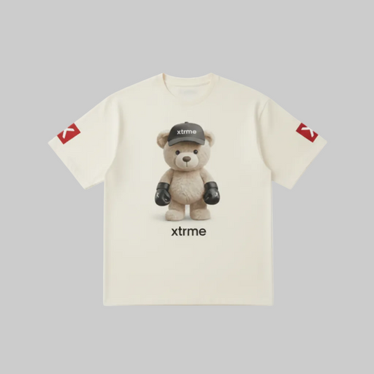 Boxing Bear Tee – Beige