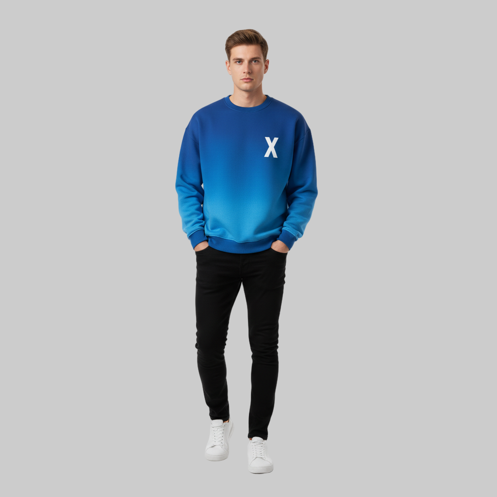 XTRME Ocean Fade Oversize Sweater