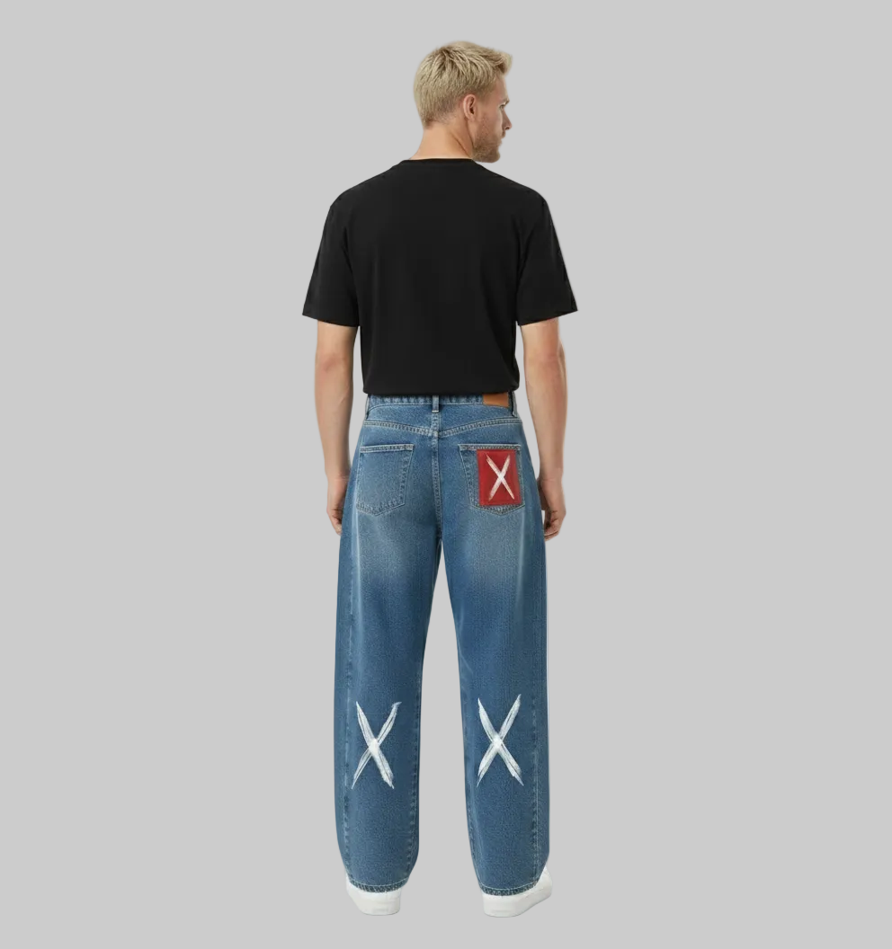 Straight-Leg X Jeans – Blue