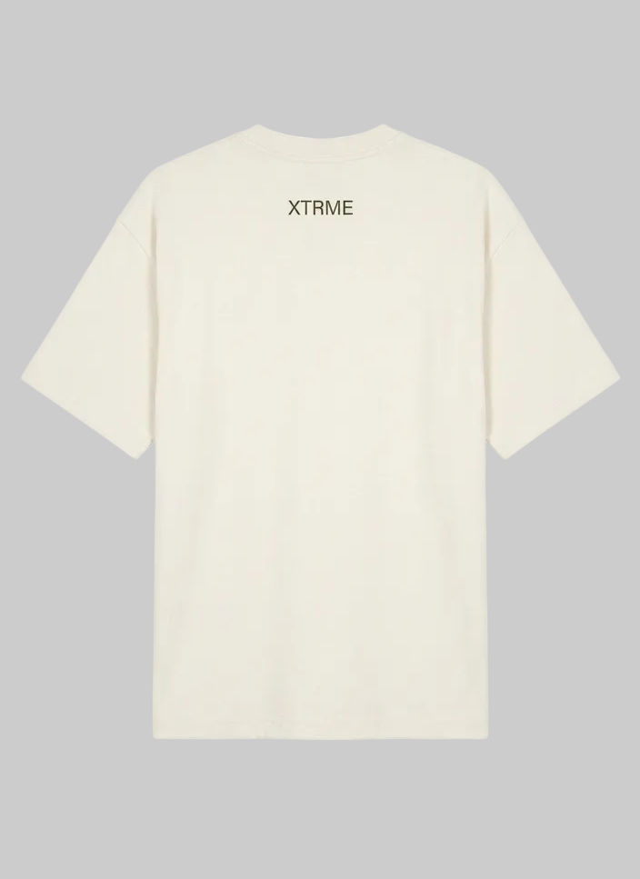 Five X Graphic T-Shirt – Light Beige (Men)