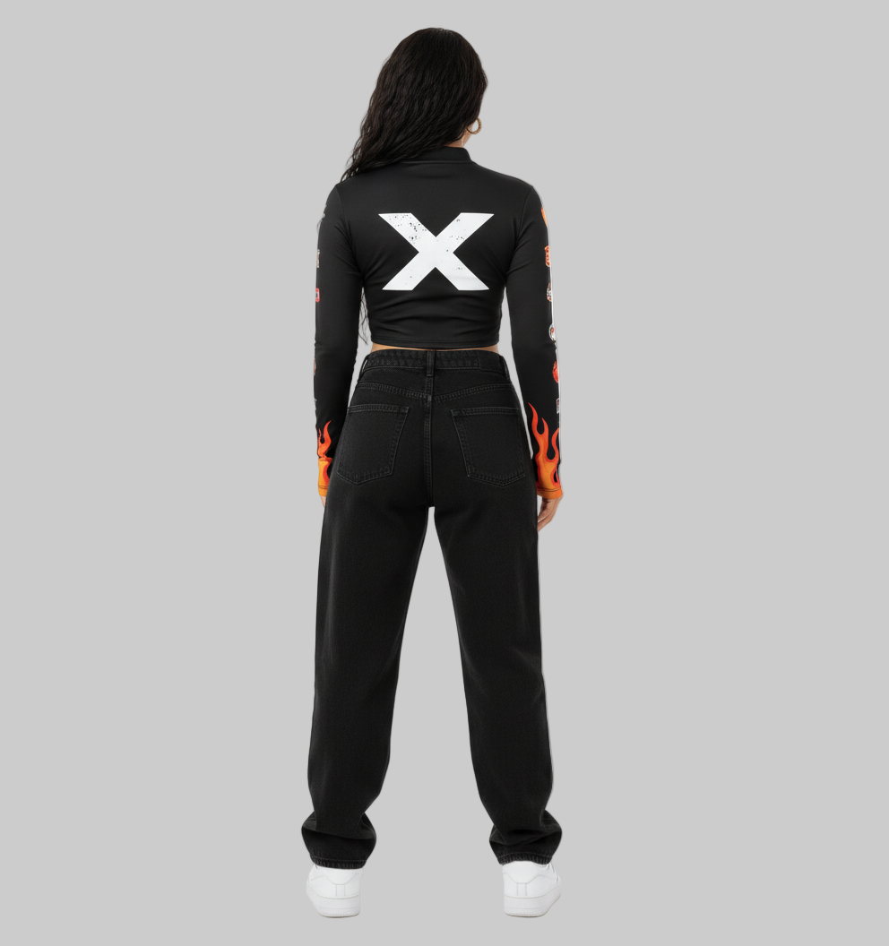 Cropped Racing Top — Women