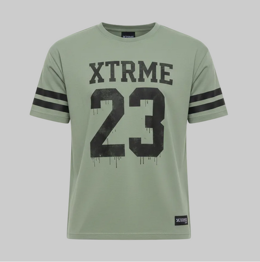 Military Stripe Tee - Military Green