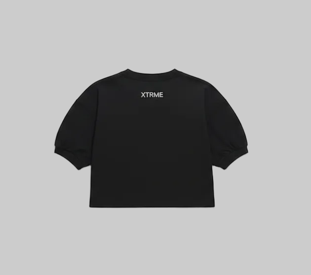 Brush X Cropped T-Shirt – Black