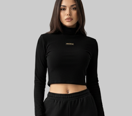 XTRME Take The Risk Black Crop Top