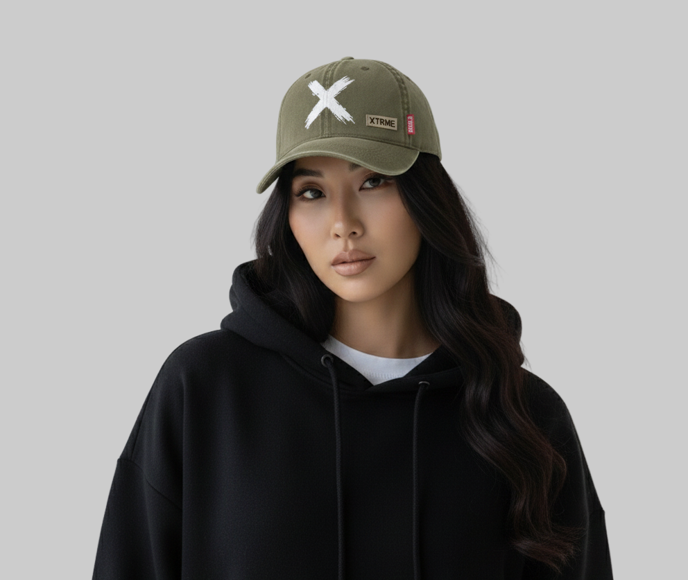 XTRME Military Green Denim Cap — Women’s Editio