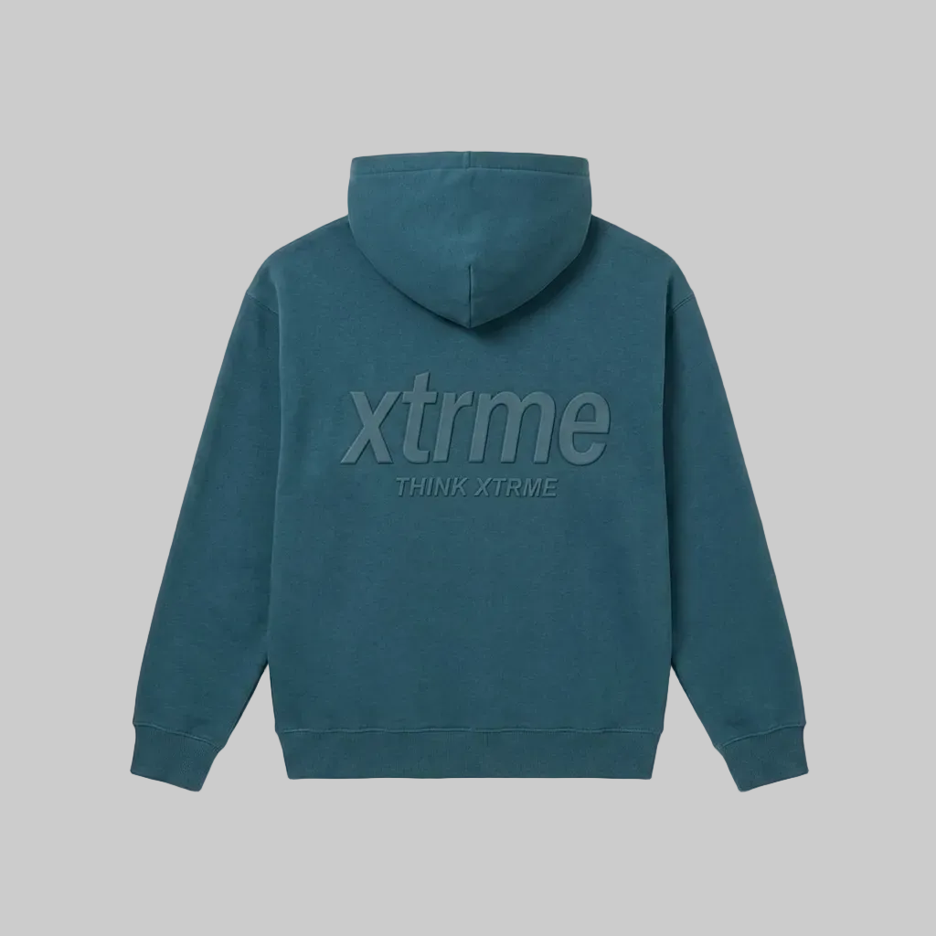 Embossed XTRME Hoodie – Dusty Blue (Men)
