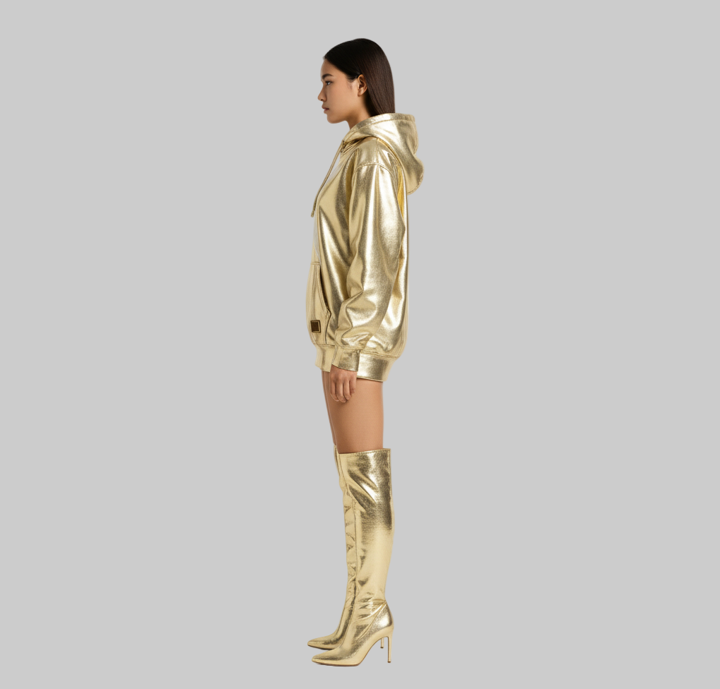 Hoodie Gold Chrome Era