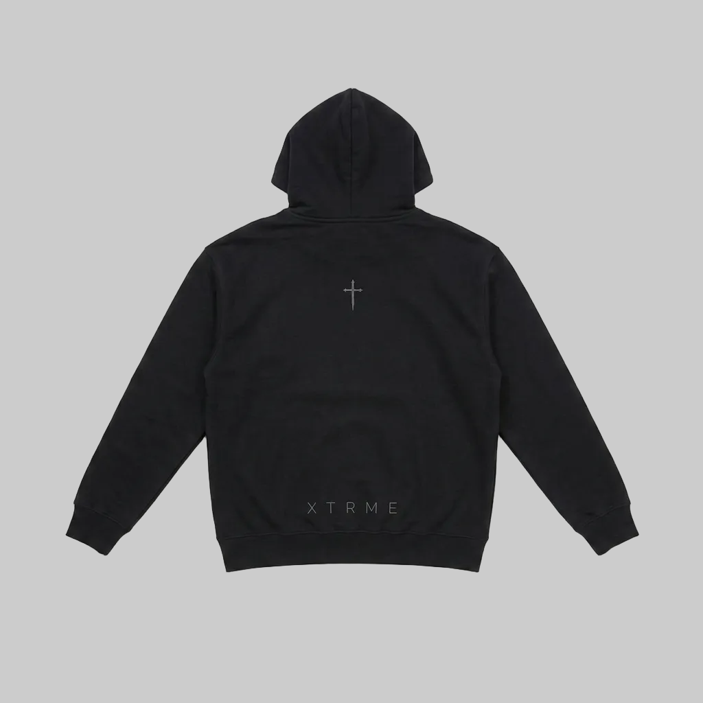 Midnight Stroke Hoodie – Black (Men)