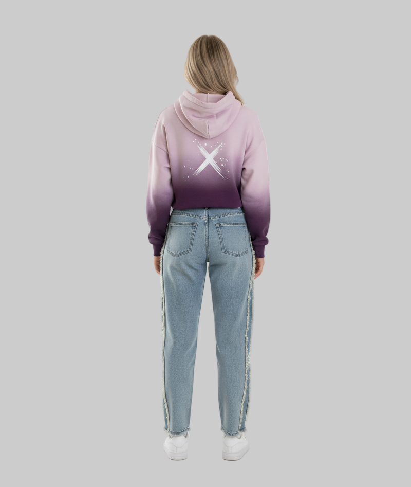 XTRME Take The Risk Pink–Purple Fade Hoodie